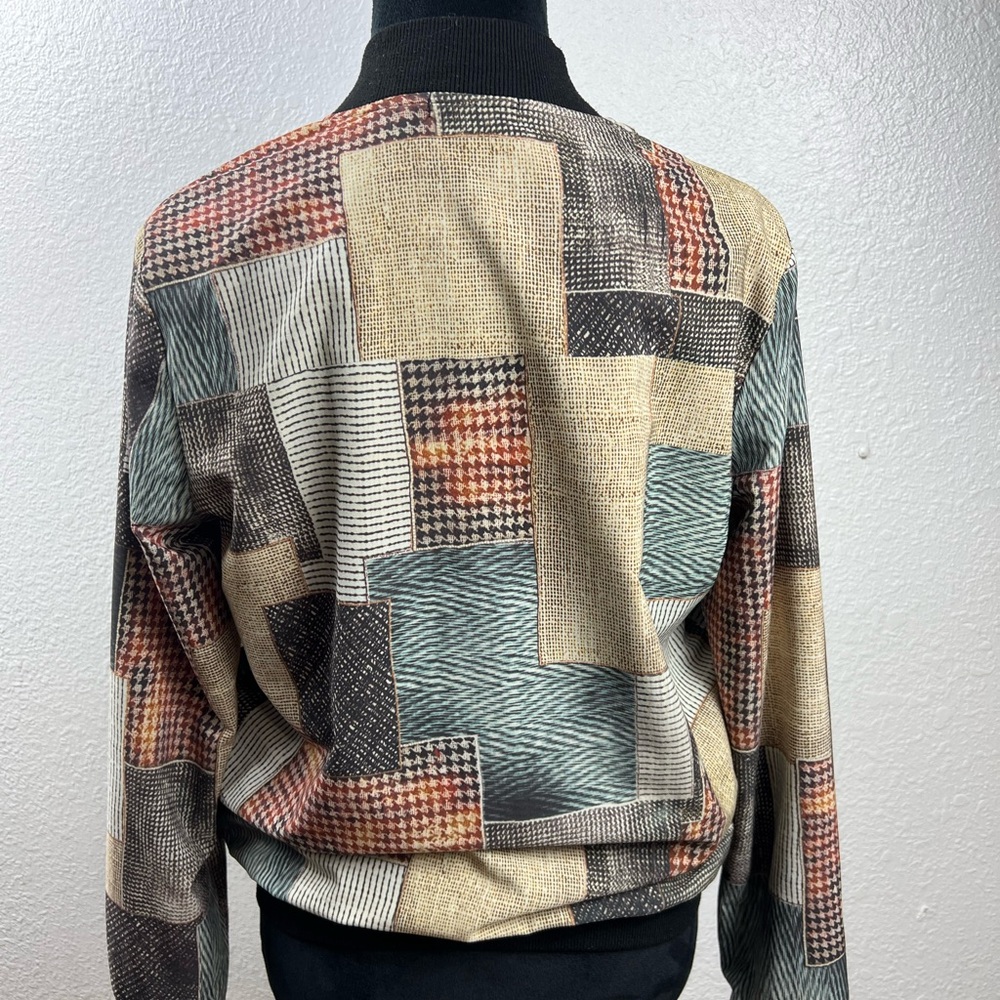 Lapis Patchwork Bomber Jacket - Multicolor Revers… - image 2